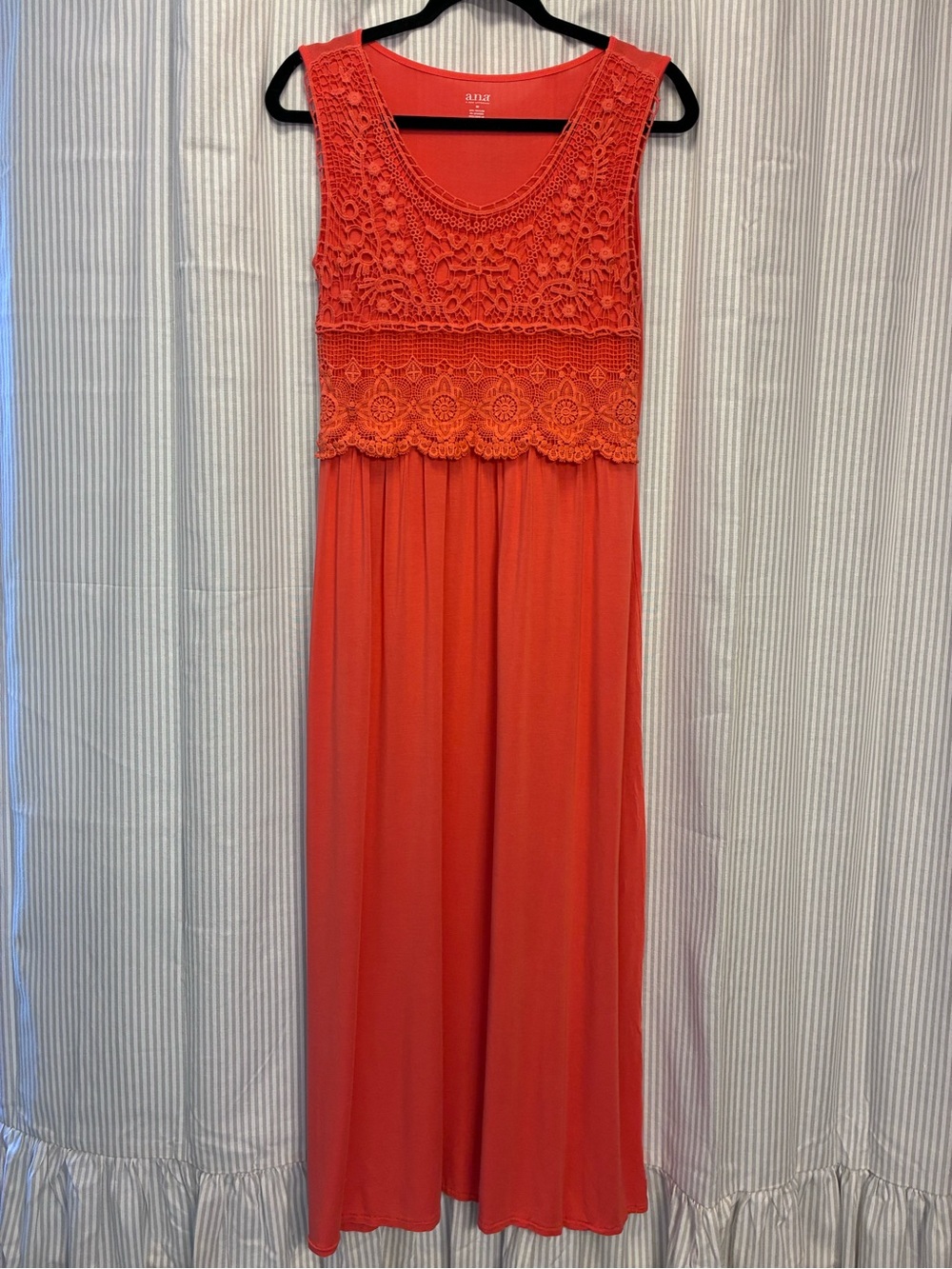 Sleeveless Crochet Bodice Maxi Dress
